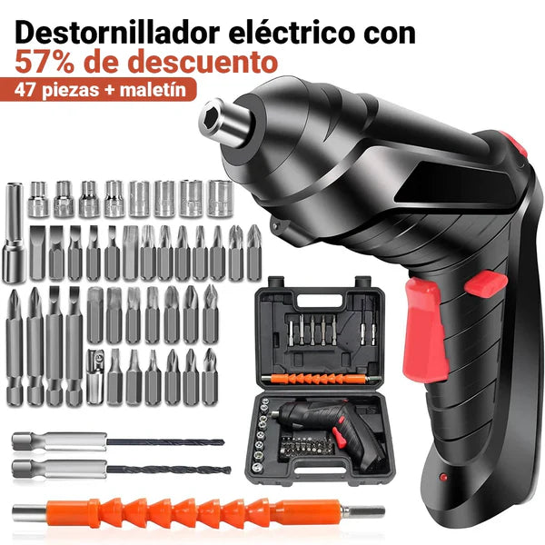 Destornillador Eléctrico Kit de 47 Piezas - Parafix